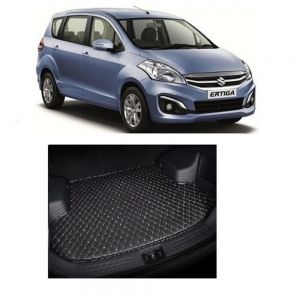 7D Car Trunk/Boot/Dicky PU Leatherette Mat for Ertiga Old  - Black